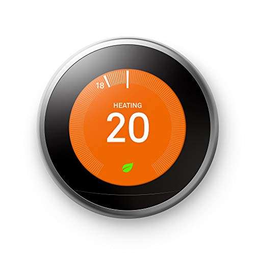 Google Nest Learning Thermostat 3rd Generation, Stainless Steel - £147.94 with voucher @ Amazon