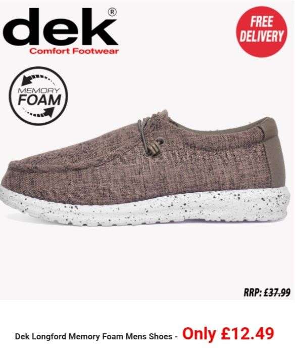 Dek Longford Memory Foam Shoes for £12.49 at Express Trainers | hotukdeals