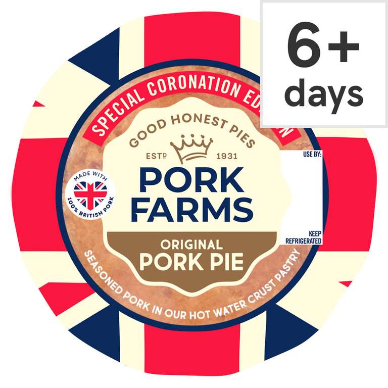 Pork Farms Medium Pork Pie £1.20 Clubcard price @ Tesco