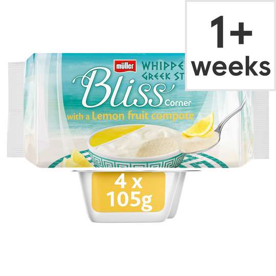 Muller Bliss Lemon Greek Style Yogurt 4x105g - Clubcard Price