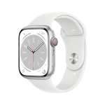 Apple Watch Series 8 GPS + Cellular, 45mm Starlight Aluminium Case - Starlight, (PRODUCT) Red, Silver