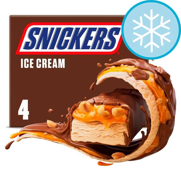 Snickers Ice Cream 4 x 50.3 ml - Clubcard Price