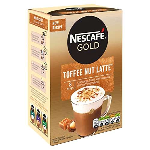 Nescafé Gold Toffee Nut Sachet 8 pack X 6 - £9.73 @ Amazon