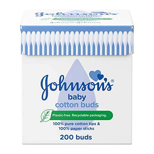 Johnson's Baby Cotton Buds, Pack of 200 - £1 (90p Subscribe & Save) @ Amazon