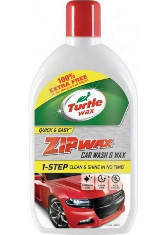 Turtlewax Zip Wax Car Wash & Wax - 1 Litre (for the price of 500ml ) - £2.69 @ Euro Car Parts Free click and collect