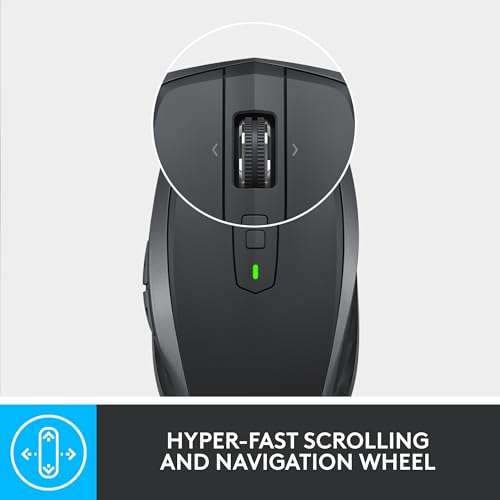 Logitech MX Anywhere 2S Bluetooth Edition Wireless Mouse, Multi-Surface, Hyper-Fast Scrolling, Rechargeable