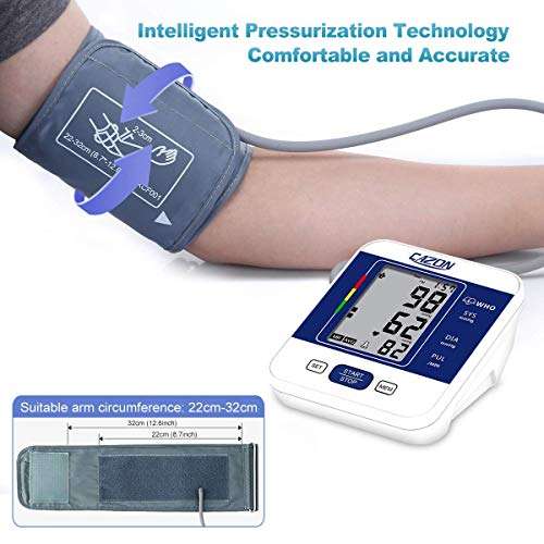 Cazon Blood Pressure Monitor Arm BP Machine for Home Use - £18.60 sold by Cazon @ Amazon