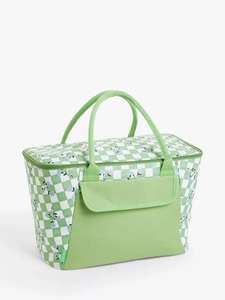 Country Check Picnic Cooler Bag, 20L, Green + Free Click and Collect on £30 Spend £2.50 Below