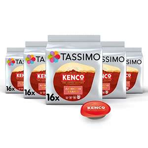 Tassimo Kenco Americano Grande XL Coffee Pods x16 (Pack of 5, Total 80 Drinks) £19.54 / £15.63 Subscribe & Save plus 5% voucher @ Amazon