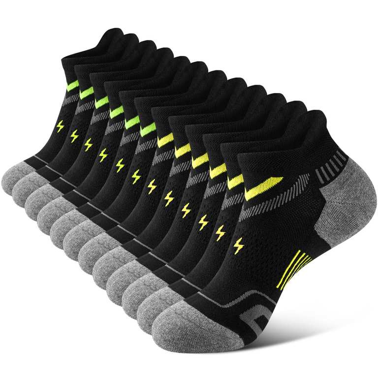 SukModen 6 Pack (pairs) Ankle Running Socks for Men Trainer Socks, Moisture Wicking (most sizes & colours) SB SukModen Direct / FBA