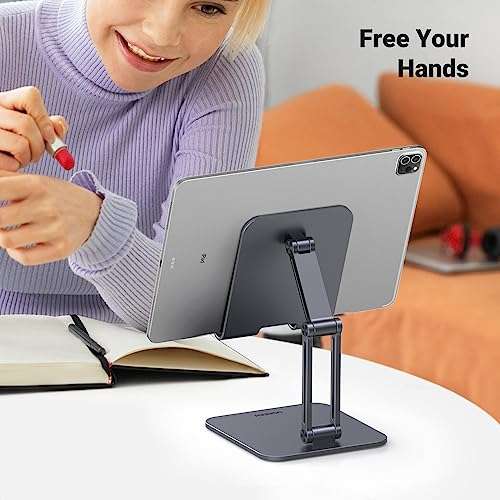 UGREEN Aluminum iPad Stand, Dual-axis Height &Angle Adjustable w/voucher @ UGREEN GROUP LIMITED UK