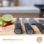 MasterChef Knife Set with Block 5 Kitchen Knives with Sharp Stainless Steel Blades