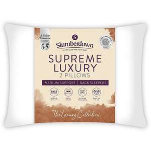 Slumberdown Supreme Luxury Embossed Pillow Pair - Medium support - free C&C
