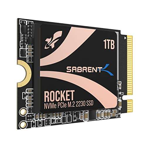 1TB Sabrent 2230 M.2 NVMe Gen 4 , Internal SSD 4750 MB/s Read £109.49 delivered, using code @ Amazon / Store4Memory
