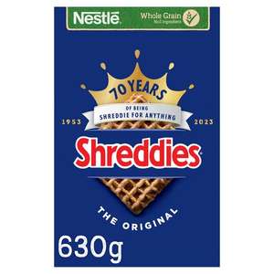 Nestle Shreddies The Original Cereal 630G - £2.50 Clubcard Price @ Tesco