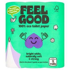 Feel good 100% eco toilet paper 9 rolls for £1.5 at Morrisons Burton upon Trent