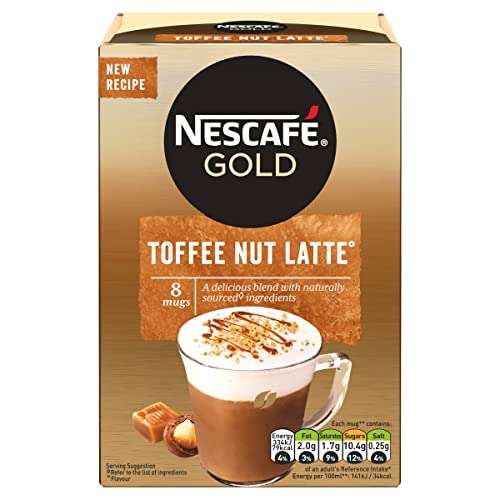 Nescafé Gold Toffee Nut Sachet 8 pack X 6 - £9.73 @ Amazon