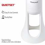 Honeywell QuietSet Whole Room Oscillating Tower Fan (5 Speed Settings, Oscillating 80°, Timer Function, Auto-Off Lights, Remote) HYF260
