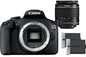 Canon EOS 2000D plus EF-S 18-55mm f/3.5-5.6 IS II Lens plus Spare Battery £329.99 Prime Exclusive Deal