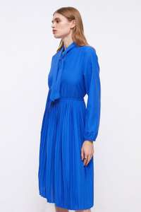 Tie Neck Pleat Shirt Dress now £16. Deliveried with Code @ Coast