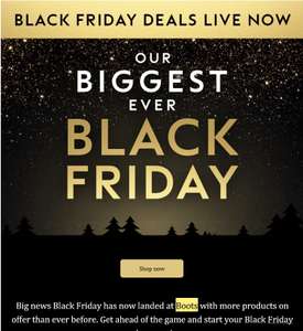 Black Friday Has Landed at Boots - Offers Stack with Advantage Cards offers Student Discount and Codes