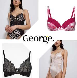 George Women's Lingerie Sale Up to 70% off + Extra 10% Off George Rewards (New lines added including multipacks) + Free Click & Collect