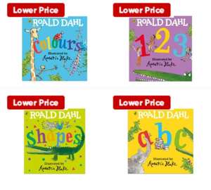 Roald Dahl choice of teaching books, colours, 123, shapes, ABC + £2.99 C&C