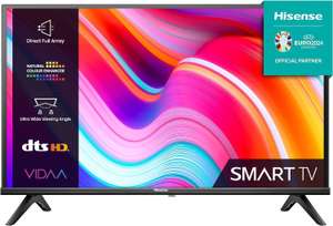 Hisense 40 Inch FHD VIDAA Smart TV 40A4KTUK - Natural Enhancer, HDMI, and Youtube, Freeview Play, Netflix and Disney+ (2023 New Model)