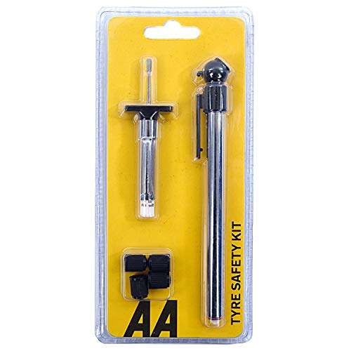 AA Tyre Safety Kit for Cars - 2 Gauges for Tread Depth and Tyre Pressure Plus 4 Dust Caps - £3.12 Sold and dispatch by Xtremeauto @ amazon