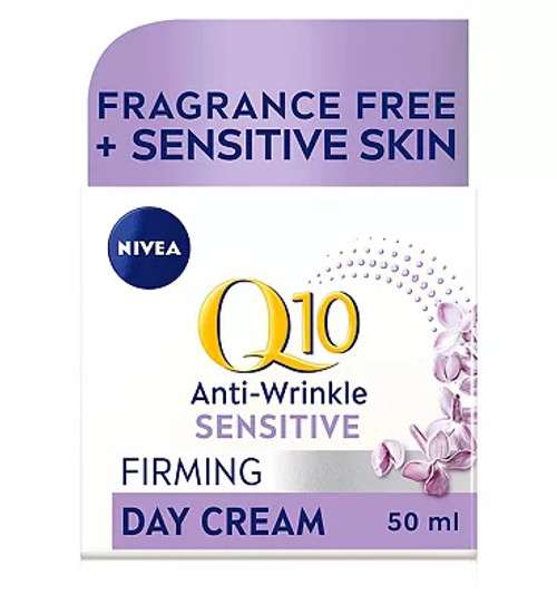 Nivea Q10 Power Anti Wrinkle Sensitive Skin Moisturiser - £5.77 & £1.50 click and collect @ Boots