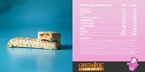 Grenade Protein Bars - Variety Pack 12x60g | £17.40 / £16.53 Subscribe & Save + 10% Voucher on 1st S&S @ Amazon