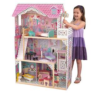 KidKraft 65934 Annabelle Wooden Dolls House with Furniture and Accessories Included, 3 Storey Play Set for 30 cm Dolls £84.49 @ Amazon