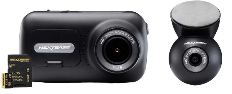 Nextbase 320XR+ Front and Rear Dash Cam Bundle with 32GB SD Card £129 (£116.10 with voucher) click and collect at Halfords