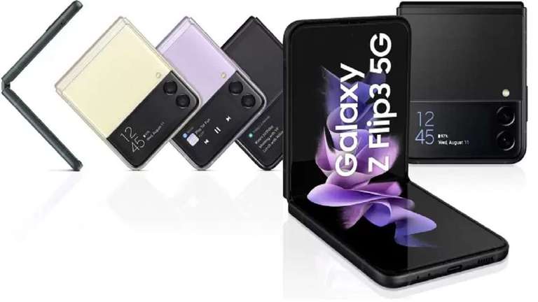 Samsung Galaxy Z Flip3 5G Smartphone 128GB 8GB Refurbished Good (+ Add £10 PAYG goodybag for New Customers) (£25 Quidco)