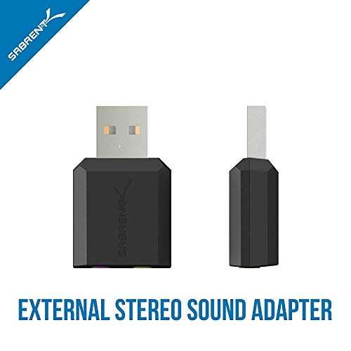 SABRENT USB to 3.5mm Double Jack Audio Adapter - £4.97 with voucher @ Amazon / Store4PC-UK