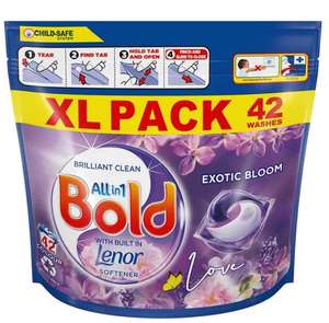Bold All-in-1 Pods Washing Capsules 42 Washes - £9.50 (£3.50 back with Asda Rewards) @ Asda