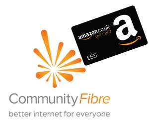 150Mbps Fibre Broadband - £19.99p/m + £55 Amazon GC + £55 CB (Effective - £10.83) - 12 Mth £239.88 (London areas) @ TCB/CommunityFibre