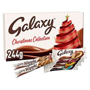 Galaxy Christmas Chocolate Gift Box, Christmas Gifts, Stocking Fillers, Milk Chocolate Selection Box, 244g
