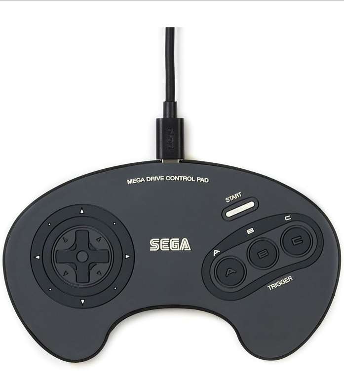 Numskull Official Retro 10W Qi Wireless Charger Pad-Knight Rider/Sega Saturn Console/Sega Dreamcast Console/Sega Mega Drive Controller