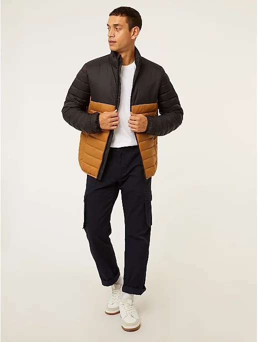 Mens Neutral Colour Block Lightweight Padded Coat (All Sizes) : £10 (£9 with Asda George Rewards) + Free Click & Collect @ George (Asda)