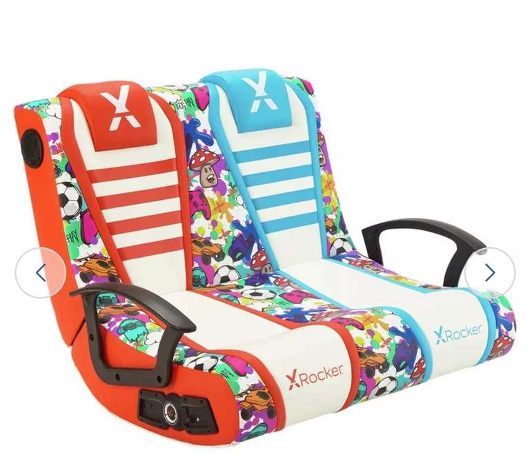 X Rocker Dual Rocker 2.1 Audio Junior Gaming Chair Graffiti £59.99 with Free Collection @ Argos