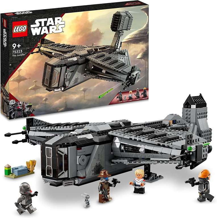 LEGO 75323 Star Wars The Justifier, Buildable Toy Starship with Cad Bane Minifigure and Todo 360 Droid Figure £92.99 @ Amazon