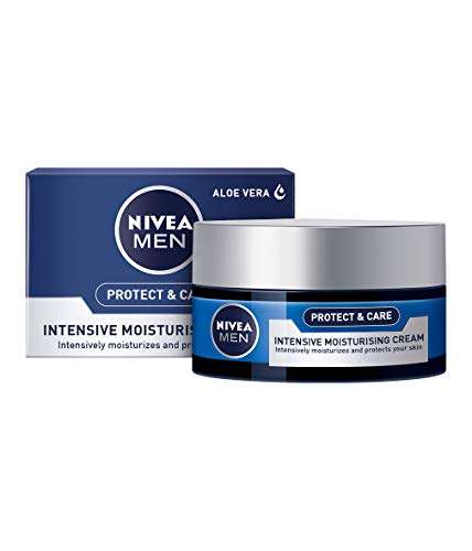 3 x NIVEA MEN Protect & Care Intensive Moisturising Face Cream 50ml - Auto Discount at Checkout - (£7.89 /£7.24 with S&S + 10% Off 1st S&S)