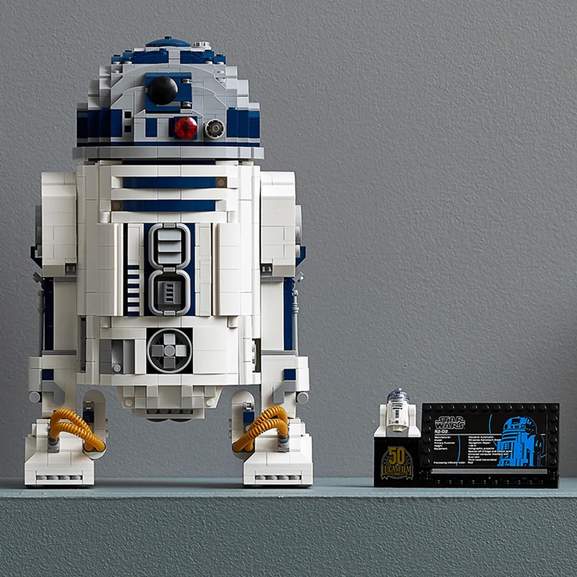 LEGO Star Wars R2-D2 75308 Droid Building Set for Adults, Collectible  Display Model with Luke Skywalker’s Lightsaber, Great Birthday and  Anniversary