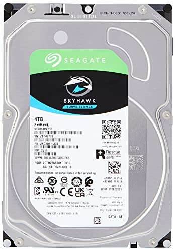 Seagate SkyHawk Surveillance HDD ST4000VX013 - 4 TB £77.47 @ Amazon