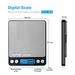 GRIFEMA Digital Kitchen Scales with Trays, 500g/0.01g Food Weighing Scales Kitchen, Pocket Scales with Backlit LCD Display