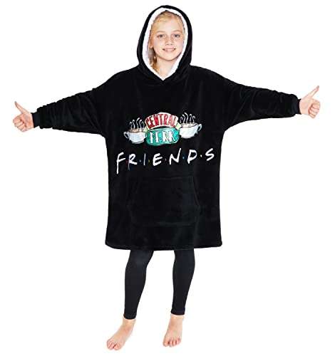 Friends Fleece Oversized Hoodie Blanket 7-14 Years (Black) £11.99 delivered with voucher sold and dispatched by Get Trend @ Amazon
