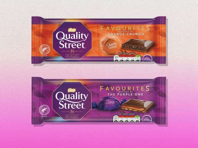 Quality Street Orange/Purple Block 84g - 2 for £1 @ Farmfoods Ilford