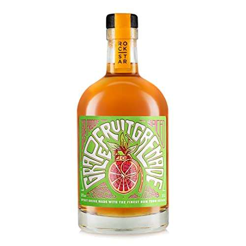 Rockstar Spirits 65% ABV Grapefruit Grenade Premium Overproof Spiced Rum 50cl, (As Seen On Dragons Den) £26.49 @ Amazon