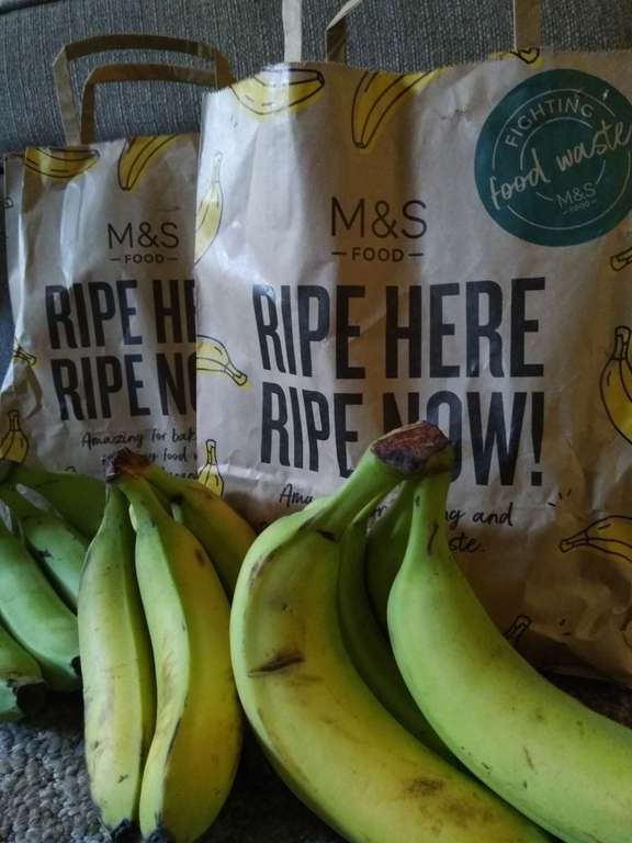 Fighting Food Waste banana bags - instore M&S- Ilford